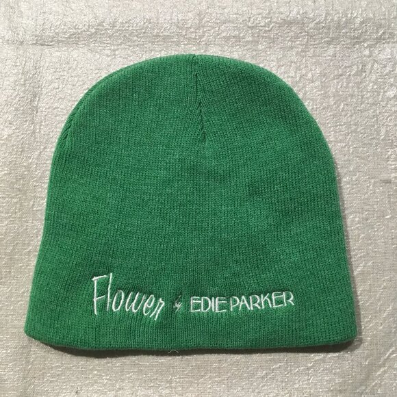 Flower by Edie Parker Knit Beanie Hat, Unisex, Green, OSFA, Brand New - Picture 1 of 3